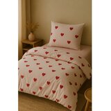 Mila Home Rožnata enojna/podaljšana posteljnina z rjuho/3-delna 160x220 cm Red Heart – | Shoptok.si