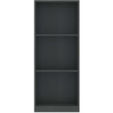 vidaXL Knjižna omara 3-nadstropna siva 40x24x109 cm inženirski les, (20978562) | Shoptok.si