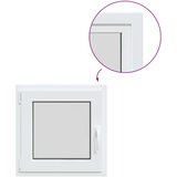 vidaXL Kletno okno "RISOR" 50x50 cm vrtljivo-nagibno DIN levo belo | Shoptok.si