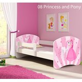  Otroška postelja ACMA z motivom, stranska bela 140x70 cm 08 Princess with Pony | Shoptok.si