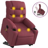  Masažni naslonjač na podizanje od tkanine crvena boja vina | shoptok.hr