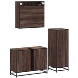 vidaXL 3-dijelni set kupaonskog namještaja boja smeđeg hrasta drveni | shoptok.hr