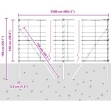  Ograda za polja 1x25 m Galvanizirani čelik | shoptok.hr