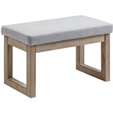 Nesta Oblazinjen tabure z lesenimi nogami, siv, 68×38×42 cm, sedežni stolček za dnevno sobo, spalnico in hodnik, (5000493484) Cene