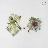 Linen Tales Zeleni tekstilni podstavki za kozarce v kompletu 4 ks Lotus –