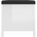  Kutija za pohranu s jastukom bijela 105x40x45cm drvena | shoptok.hr