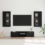  Set TV komoda s ladicama FLORIN 3 pcs Crna Konstruirano drvo | shoptok.hr