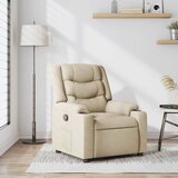 vidaXL Naslanjač iz krem blaga | Shoptok.si