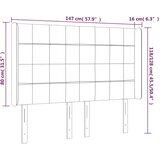  Uzglavlje s ušima crno 147x16x118/128 cm od tkanine | shoptok.hr