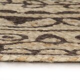  Ručno rađeni tepih od jute s tamnosmeđim uzorkom 90 cm | shoptok.hr
