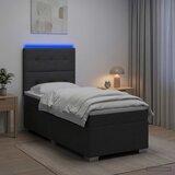  Krevet s box springom, madracem i LED-om Tamnosiva 90 x 190 cm | shoptok.hr