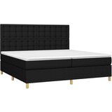  Krevet s oprugama i madracem crni 200x200 cm od tkanine | shoptok.hr