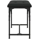  Blagovaonska klupa crna 62 x 32 x 45 cm čelik i umjetna koža | shoptok.hr