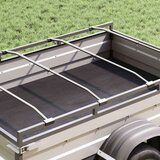 vidaXL pogodno za ravni nosač cerade 4 pcs Srebrno 130-210 cm Aluminij | shoptok.hr