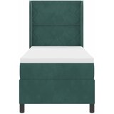  Krevet s opruga kutije Tamnozelena 80 x 200 cm Baršun | shoptok.hr
