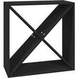 vidaXL Stojalo za vino Črna 62x25x62 cm trdna borovina, (20766735) | Shoptok.si