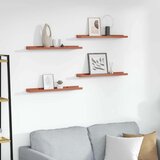  Polica na zidu 4 pcs Crvena 60 x 9 x 3 cm Konstruirano drvo | shoptok.hr