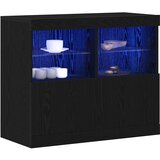  LED komoda Crna 81 x 37 x 66,5 cm Konstruirano drvo | shoptok.hr