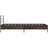  Okvir krevet boja hrasta 90 x 190 cm konstruirano drvo i metal | shoptok.hr