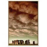  Slika - Clouds Over Stonehenge (1 Part) Vertical 80x120 U prirodnom drvenom okviru | shoptok.hr