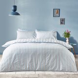 Sassy B Bijela/plava 3-dijelna posteljina za bračni krevet 200x200 cm Stripe Tease – | shoptok.hr