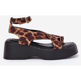Boto Women's Platform And Wedge Sandals In Leopard Print Brown Tenzorus | Shoptok.si