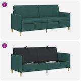 SOFA s pohranom Tamnozelena 192 x 78 x 87 cm Poliester | shoptok.hr