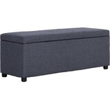 vidaXL Klop s prostorom za shranjevanje 116 cm temno siv poliester | Shoptok.si