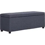 Klupa s pretincem za pohranu 116 cm tamnosiva poliesterska