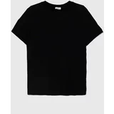 American Vintage Bombažna kratka majica moška, črna barva, MGAMI02AE24