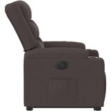 vidaXL Električni naslanjač s funkcijo vstajanja temno rjavo blago | Shoptok.si