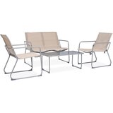 Maison Chic Seti vrtnega pohištva - Vrtna garnitura - Vrtni pohištvo set 4-delna blago in jeklo krem, (21809497) | Shoptok.si