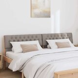 vidaXL Tapecirani uzglavlje Sivo-smeđa 200 cm Čvrsto borovo drvo | shoptok.hr