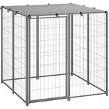 vidaXL Kavez za pse srebrni 110 x 110 x 110 cm čelični Cijene