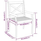  5-dijelni vrtni blagovaonski set od masivnog bagremovog drva | shoptok.hr