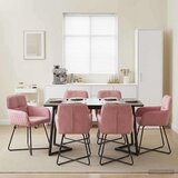  Trpezarijske stolice 6 pcs Baršun Ružičasta 59 x 56,5 x 86 cm | Eponuda.com