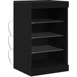  Stranska omarica z LED lučmi Črna hrast 41x37x67 cm, (22008732) | Shoptok.si