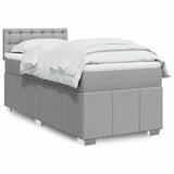  Krevet s oprugama i madracem svjetlosivi 100x200 cm od tkanine | shoptok.hr
