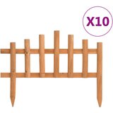 vidaXL Obroba za travo 10 kosov les jelke 4,4 m Cene