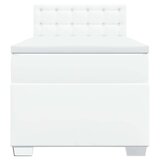 vidaXL Krevet s oprugama i madracem bijeli 100x200 cm od umjetne kože | shoptok.hr