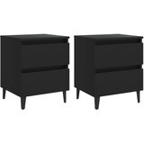  Noćni ormarići 2 kom crni 40 x 35 x 50 cm od konstruiranog drva | shoptok.hr