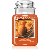Village Candle Spiced Pumpkin dišeča sveča (Glass Lid) 602 g