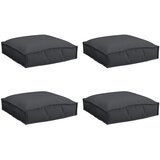 vidaXL Preproge za palete za sedenje 4 kosi Črna 40x40x8 cm Oxford tkanina, (22090555) | Shoptok.si