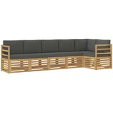  Set vanjskih sofa 6 pcs Bijela i antracit 306 x 128,5 x 73 cm | Eponuda.ba