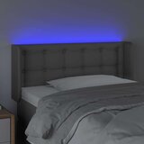  Posteljno vzglavje sivo 93x16x78/88 cm umetno usnje, (20932230) | Shoptok.si