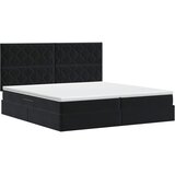  Krevet s madracem i skladištem Crna 200 x 200 cm Baršun | shoptok.hr