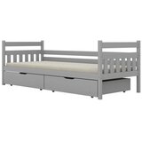  Drveni dječji krevet Dawid - sivi - 180x90 cm - S 2 ladice | shoptok.hr
