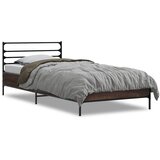  Okvir za krevet smeđi hrast 75x190 cm konstruirano drvo i metal | shoptok.hr