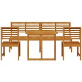 Set za vrtni blagovanje od 5 dijelova od čvrstog drva akacije | shoptok.hr