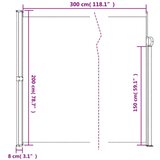  Zložljiva stranska tenda taupe 200x300 cm | Shoptok.si